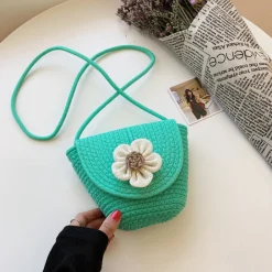 Elena Handbags Knit Flap Shoulder Bag