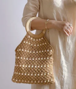 Elena Handbags Knit Top Handle Bag