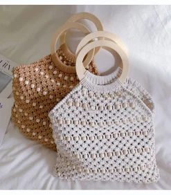 Elena Handbags Knit Top Handle Bag