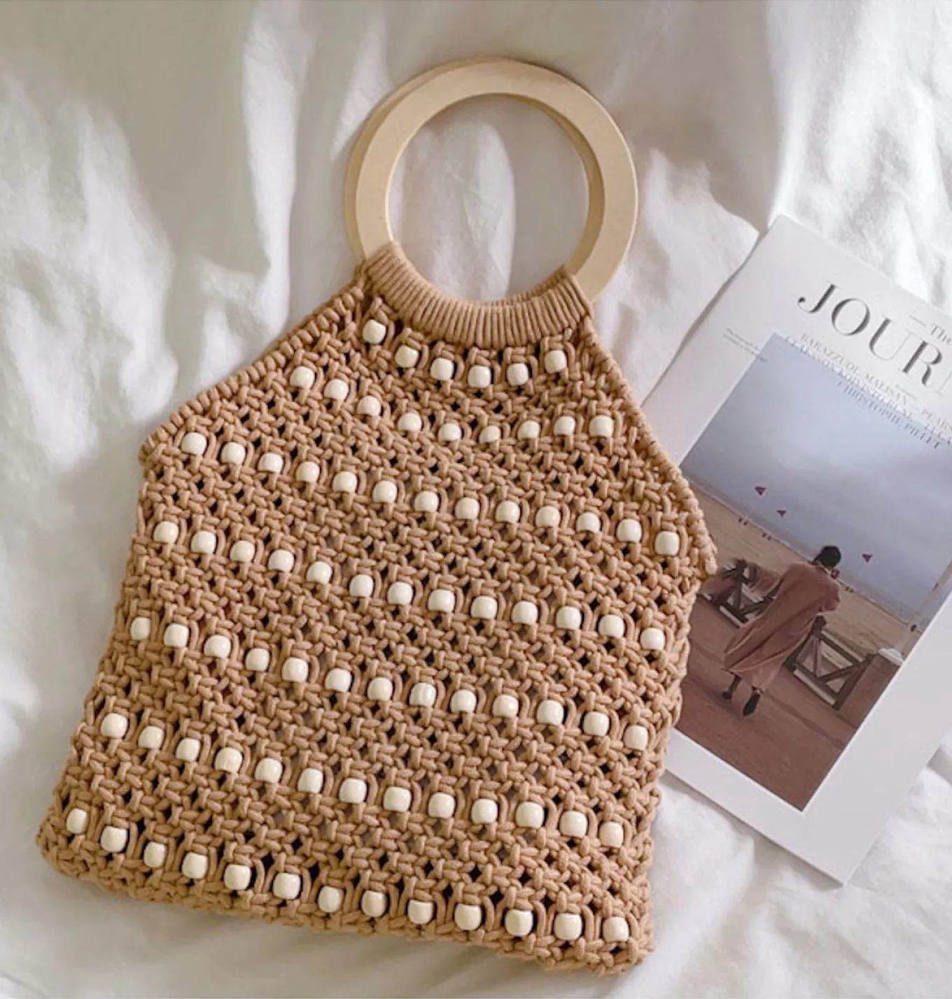Elena Handbags Knit Top Handle Bag