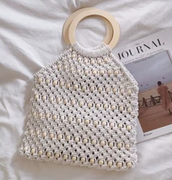 Elena Handbags Knit Top Handle Bag