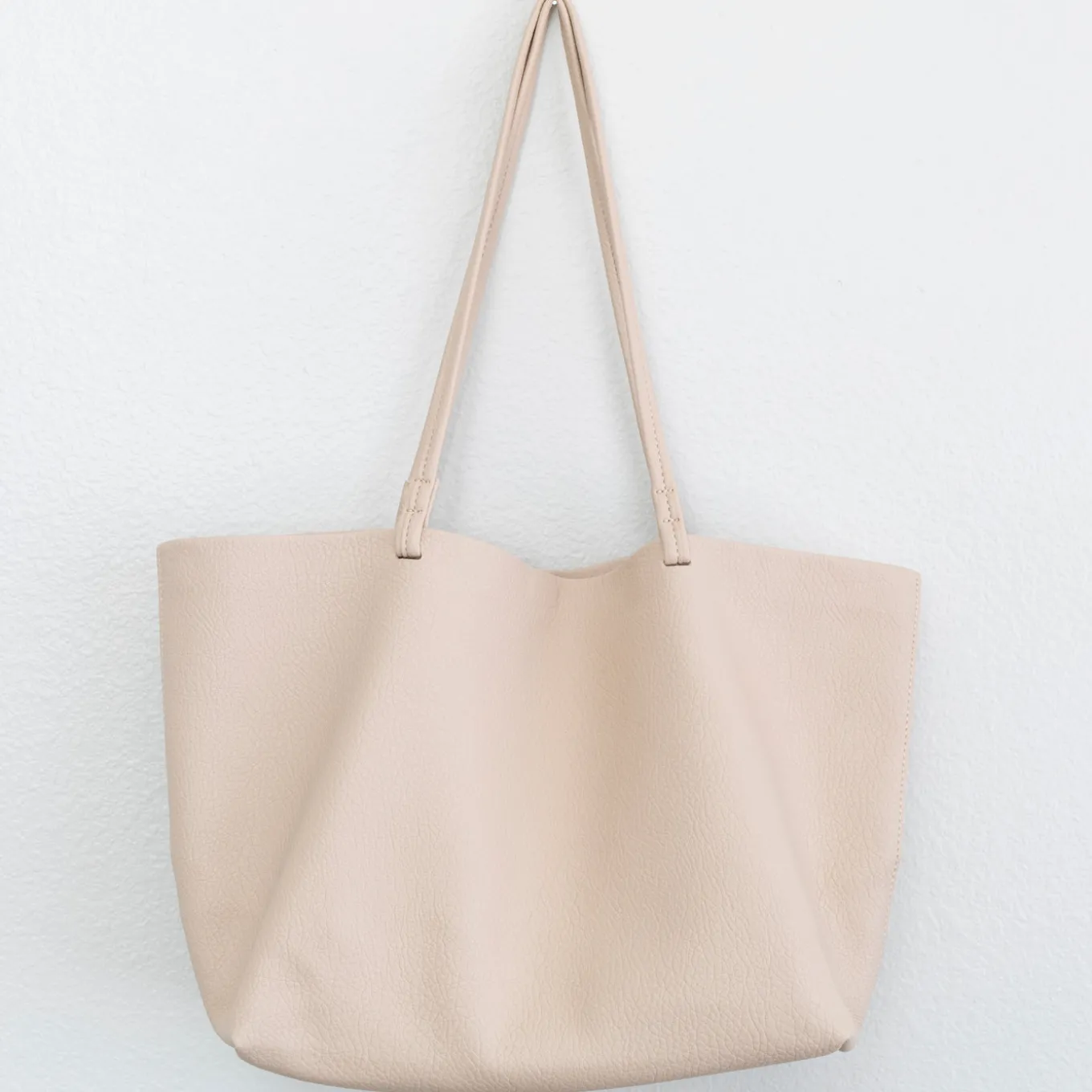 Elena Handbags Large Carryall Tote In Soft Pebbled Leather
