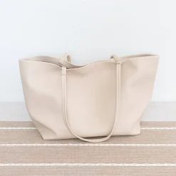 Elena Handbags Large Carryall Tote In Soft Pebbled Leather