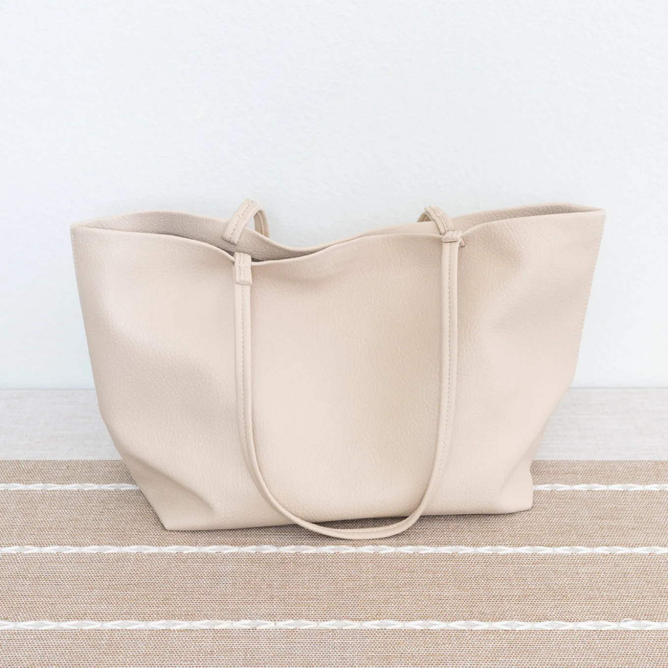 Elena Handbags Large Carryall Tote In Soft Pebbled Leather