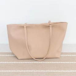 Elena Handbags Large Carryall Tote In Soft Pebbled Leather