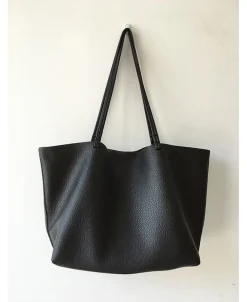 Elena Handbags Large Carryall Tote In Soft Pebbled Leather