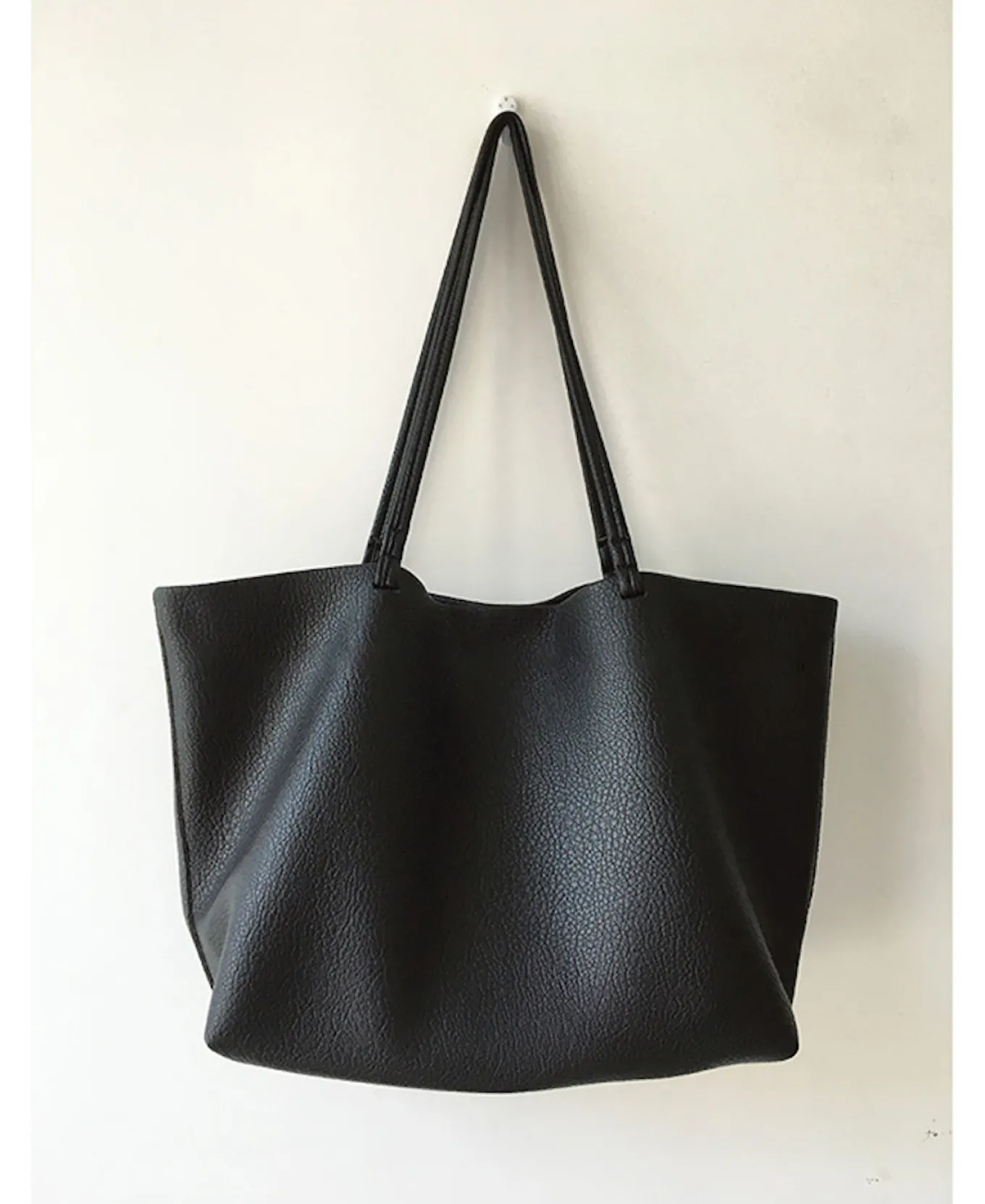 Elena Handbags Large Carryall Tote In Soft Pebbled Leather