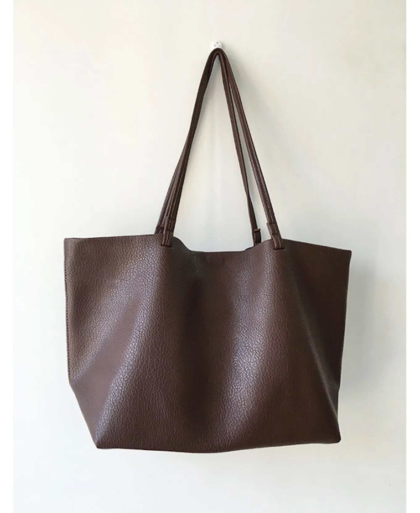 Elena Handbags Large Carryall Tote In Soft Pebbled Leather