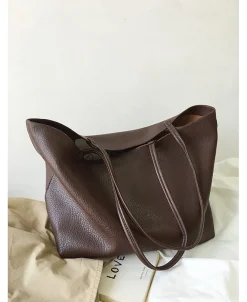 Elena Handbags Large Carryall Tote In Soft Pebbled Leather