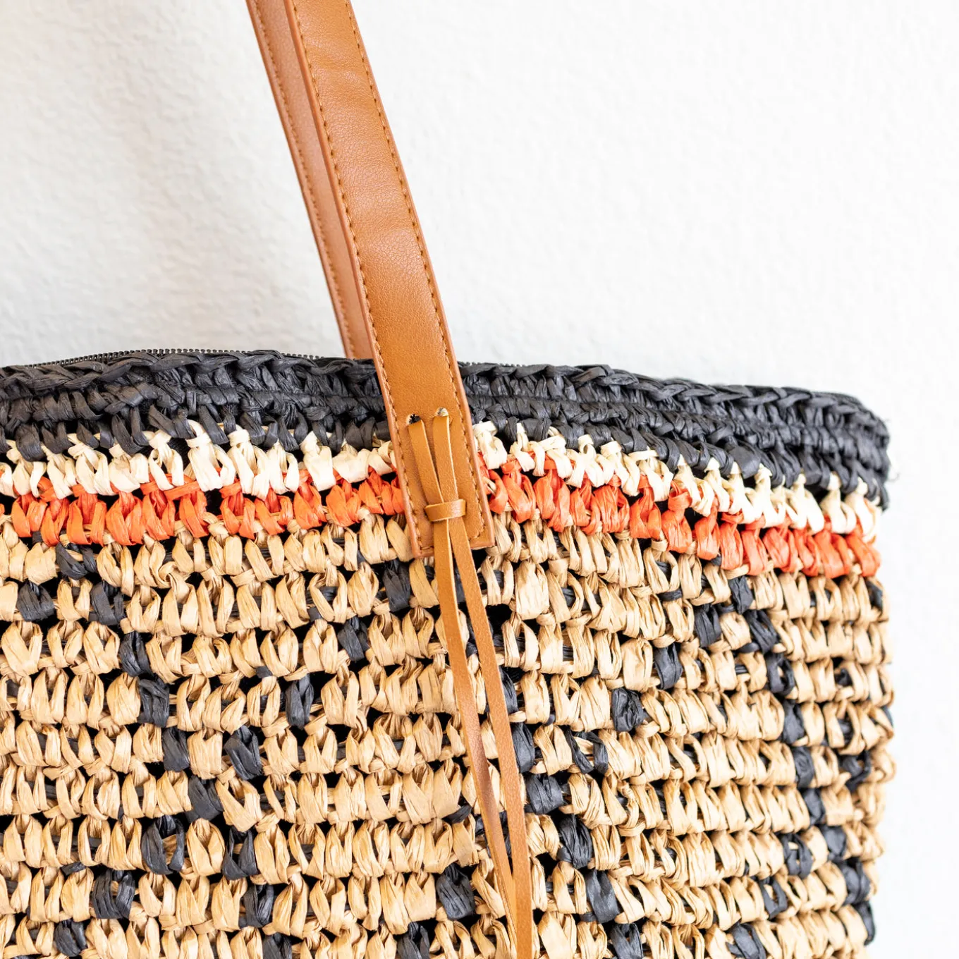 Elena Handbags Large Fashion Straw Tote Bag