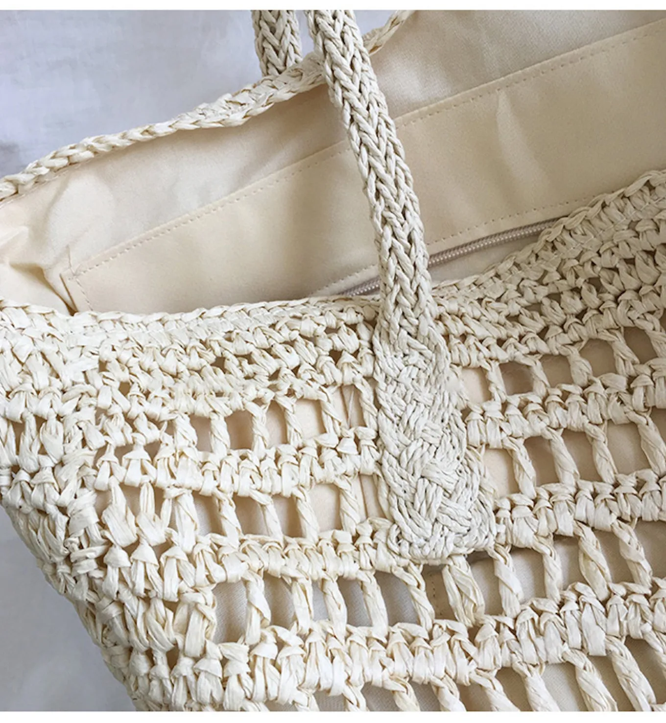 Elena Handbags Large Fashion Straw Woven Tote Bag