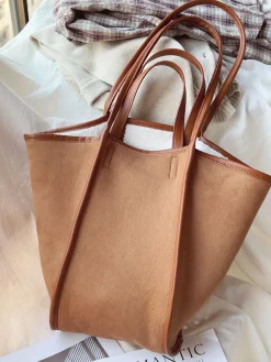 Elena Handbags Large Faux Furry Tote Bag