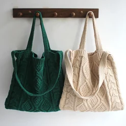 Elena Handbags Large Knit Fashion Shoulder Bag