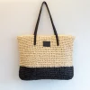 Elena Handbags Large Straw Woven Summer Tote