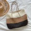 Elena Handbags Large Straw Woven Summer Tote