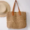 Elena Handbags Large Straw Woven Tote