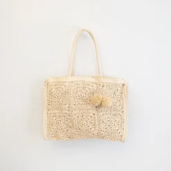 Elena Handbags Large Straw Summer Tote
