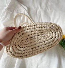 Elena Handbags Large Straw Tote Bag