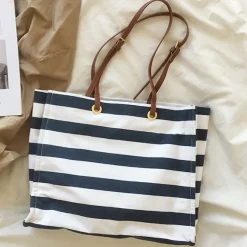 Elena Handbags Large Striped Tote Handbags