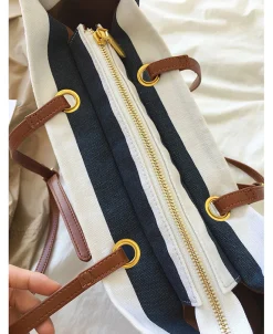 Elena Handbags Large Striped Tote Handbags
