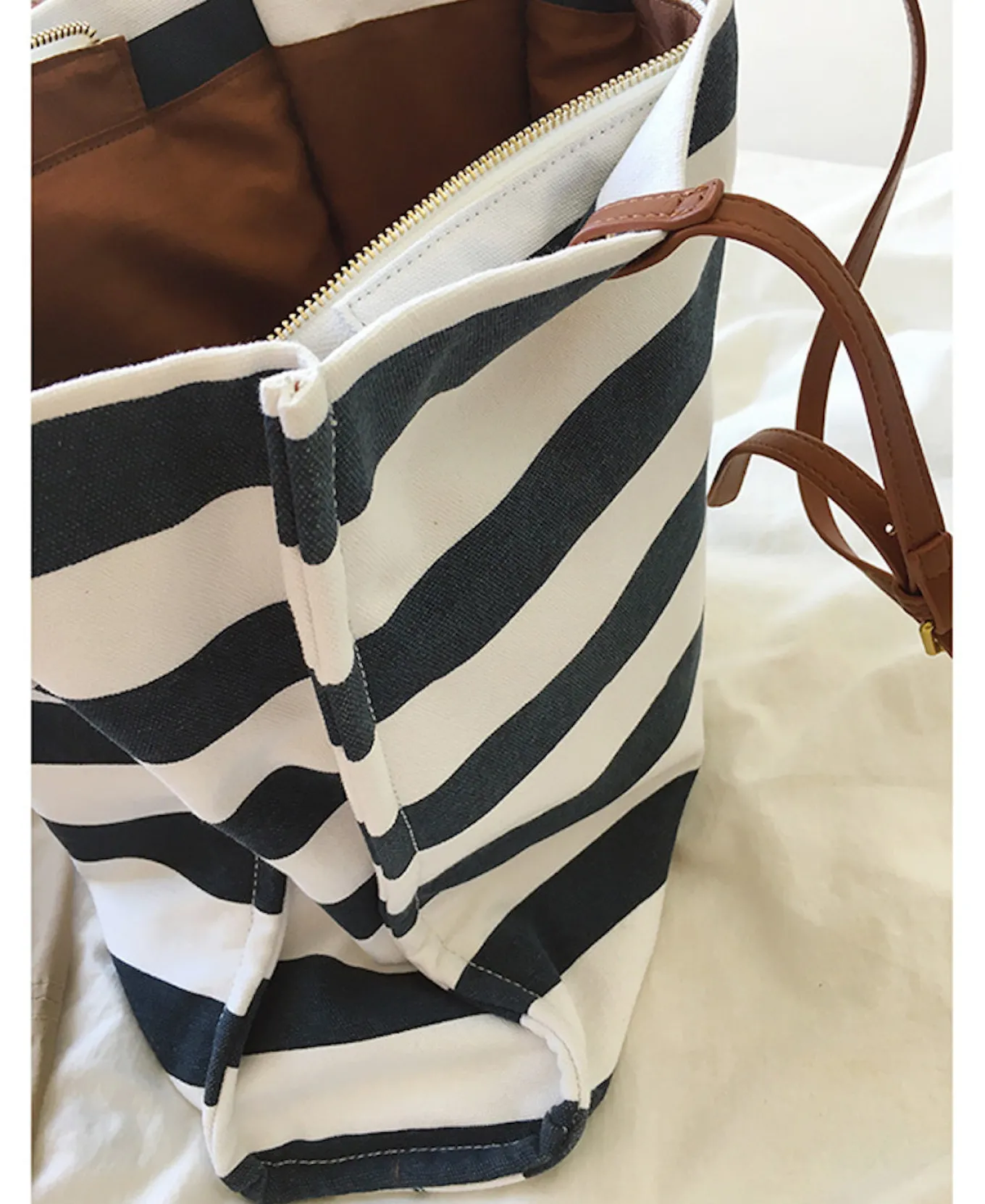 Elena Handbags Large Striped Tote Handbags