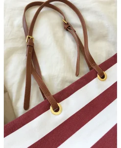 Elena Handbags Large Striped Tote Handbags