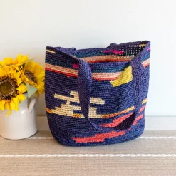 Elena Handbags Large Summer Fashion Raffia Tote Bag