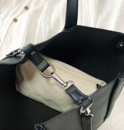Elena Handbags Leather Bucket Bag