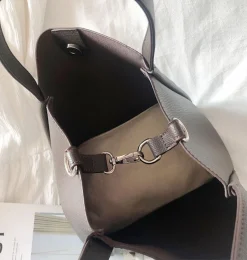 Elena Handbags Leather Bucket Bag