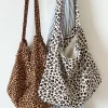 Elena Handbags Leopard Print Canvas Fashion Shoulder Bag