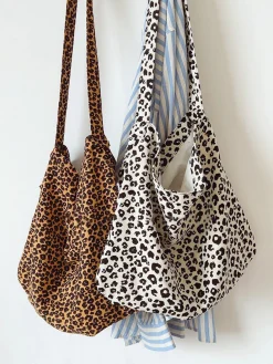 Elena Handbags Leopard Print Canvas Fashion Shoulder Bag