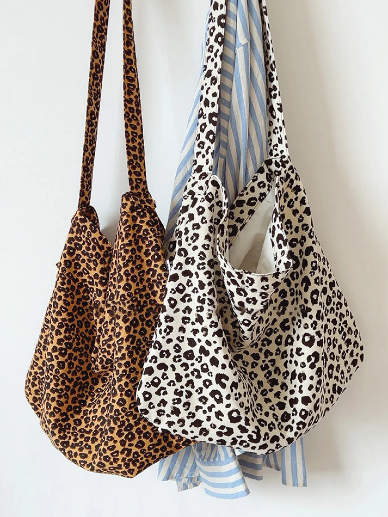 Elena Handbags Leopard Print Canvas Fashion Shoulder Bag