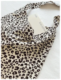 Elena Handbags Leopard Print Canvas Fashion Shoulder Bag