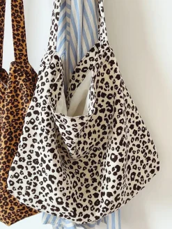 Elena Handbags Leopard Print Canvas Fashion Shoulder Bag