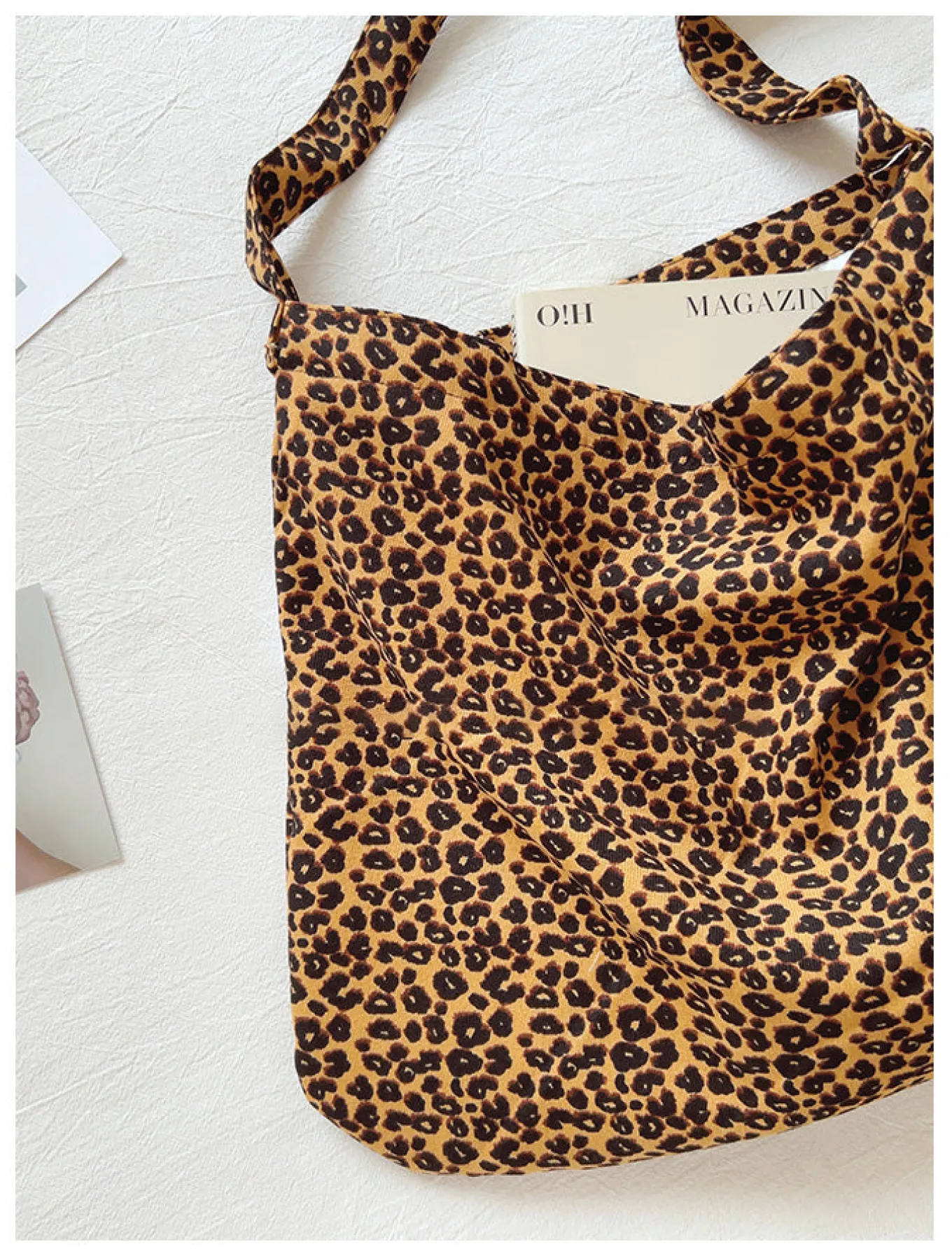 Elena Handbags Leopard Print Canvas Fashion Shoulder Bag