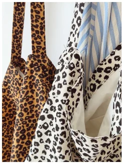 Elena Handbags Leopard Print Canvas Fashion Shoulder Bag