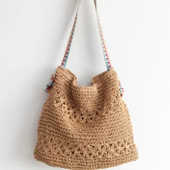 Elena Handbags Lightweight Straw Woven Summer Tote