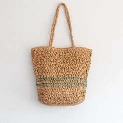Elena Handbags Lightweight Straw Woven Summer Tote