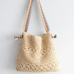 Elena Handbags Lightweight Straw Woven Summer Tote
