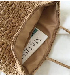 Elena Handbags Lightweight Straw Woven Square Tote Bag