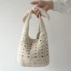 Elena Handbags Medium Crochet Cotton Bucket Bag