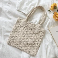 Elena Handbags Medium Patterned Cotton Bag