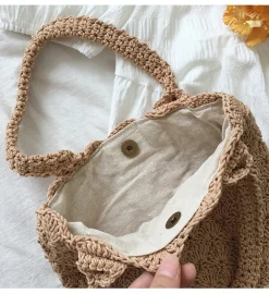 Elena Handbags Medium Patterned Cotton Bag