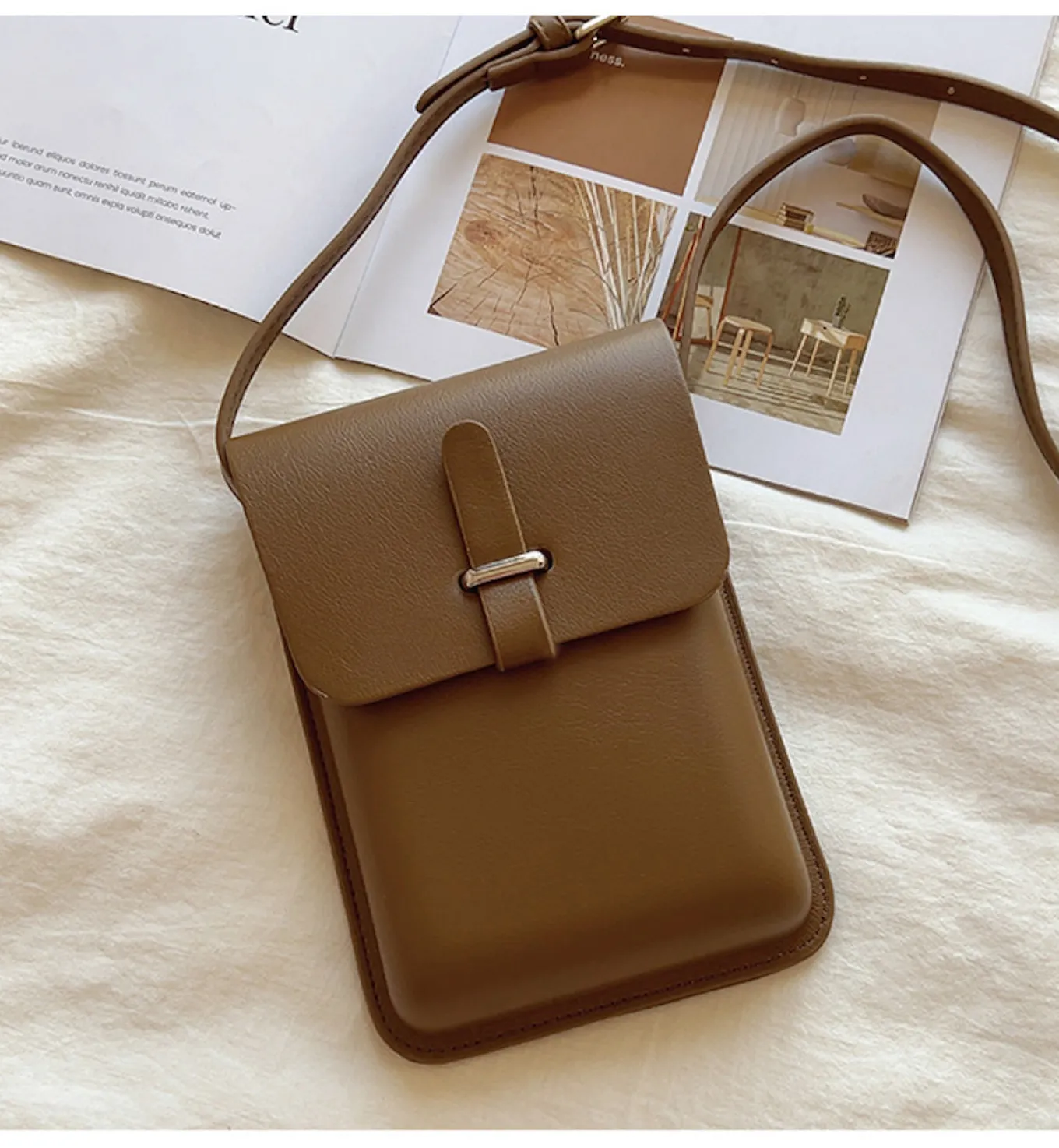 Elena Handbags Mini Leather Camera Sling Bag