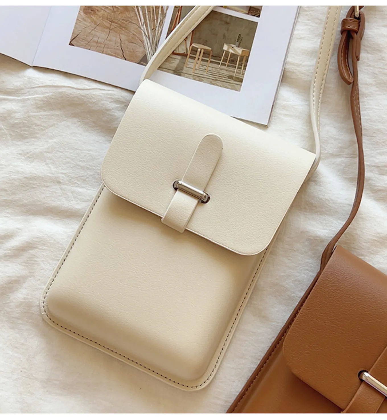 Elena Handbags Mini Leather Camera Sling Bag