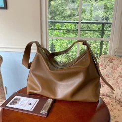 Elena Handbags Modern Leather Shoulder Bag