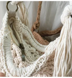 Elena Handbags Natural Cotton Fashion Casual Shoulder Bag