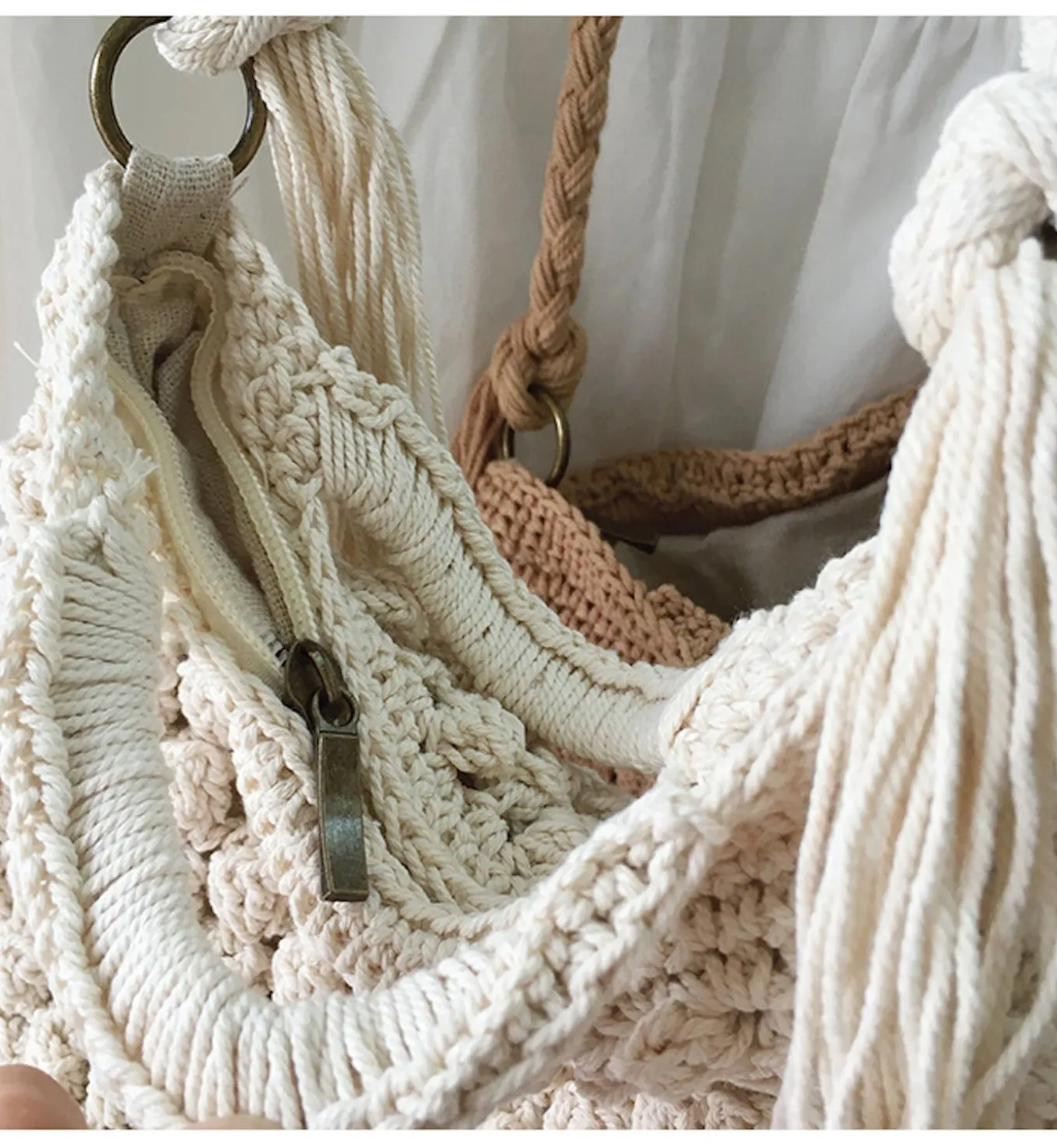 Elena Handbags Natural Cotton Fashion Casual Shoulder Bag