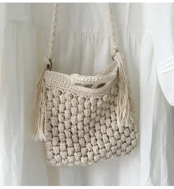 Elena Handbags Natural Cotton Fashion Casual Shoulder Bag