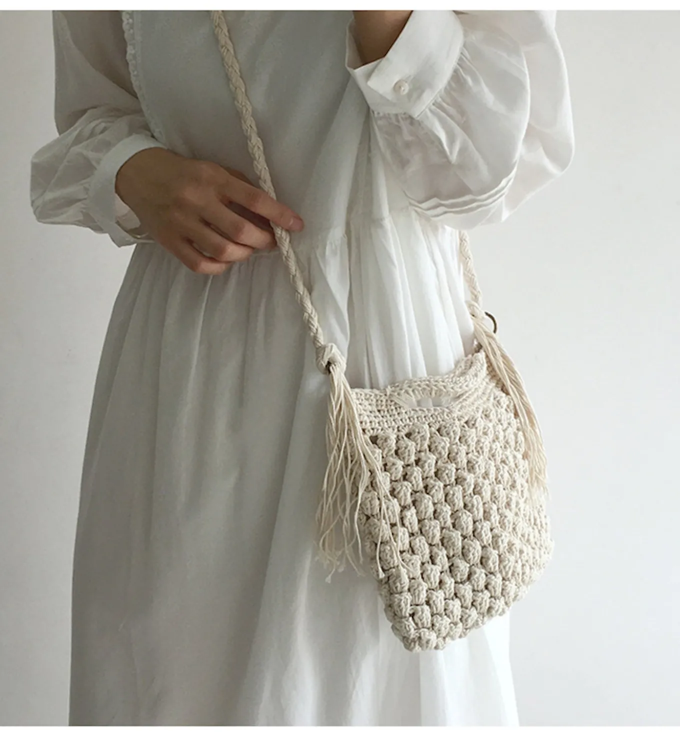 Elena Handbags Natural Cotton Fashion Casual Shoulder Bag